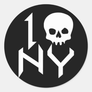 Autocollant I Skull NY