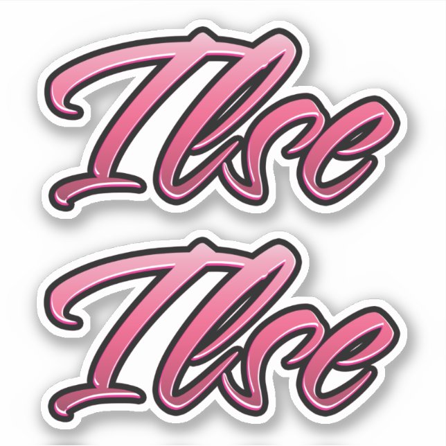 Autocollant Ilse rose pâle Stickerset (Devant)