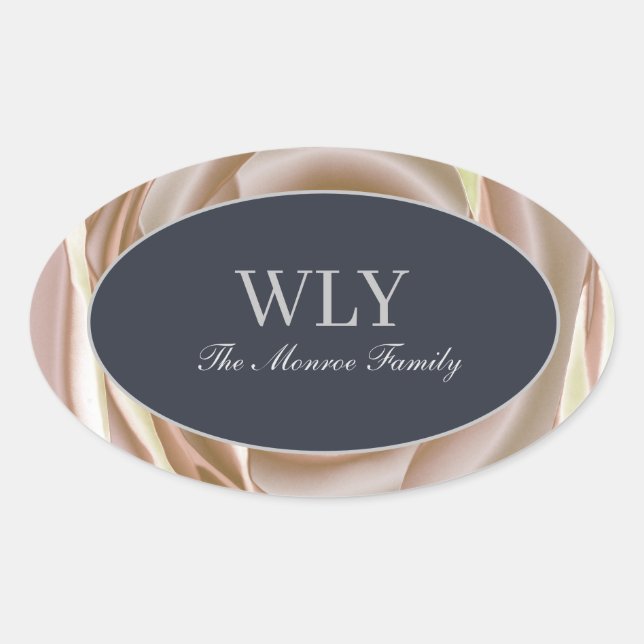 Autocollant ILY élégant Rose Crème (Devant)