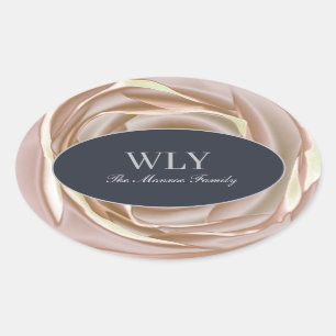 Autocollant ILY élégant Rose Crème