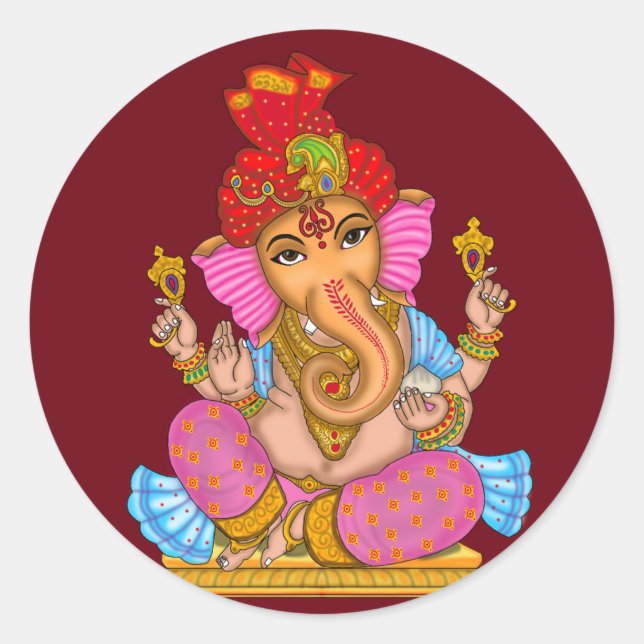 Autocollant Imperméable Brillant Seigneur Ganesha (Devant)