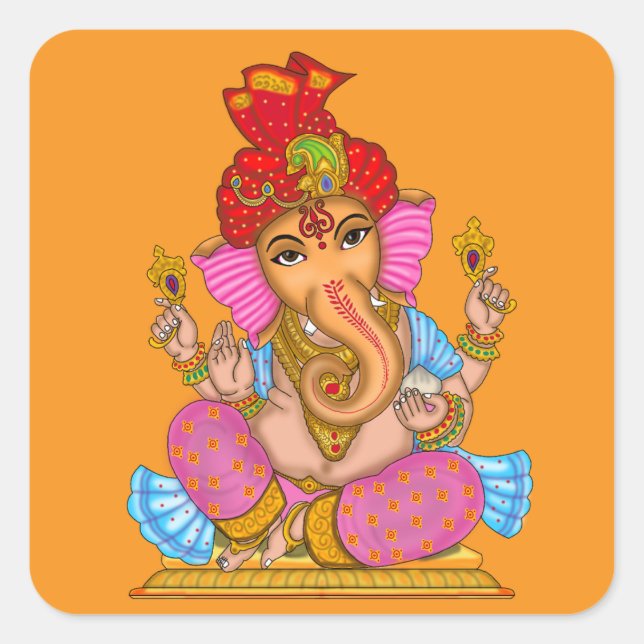 Autocollant Imperméable Brillant Seigneur Ganesha (Devant)