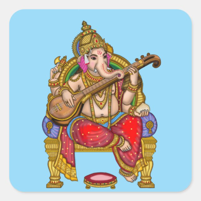 Autocollant Imperméable Brillant Seigneur Ganesha (Devant)