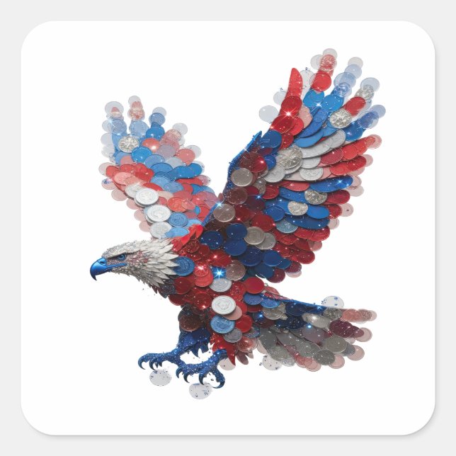 Autocollant imprimé EAGLE argenté Sharp (Devant)