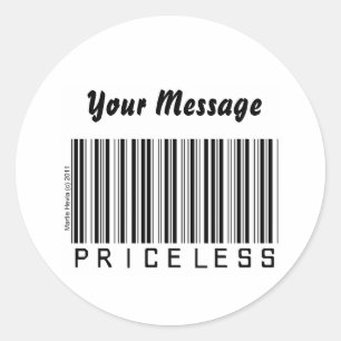 Autocollant "inestimable" de code barres