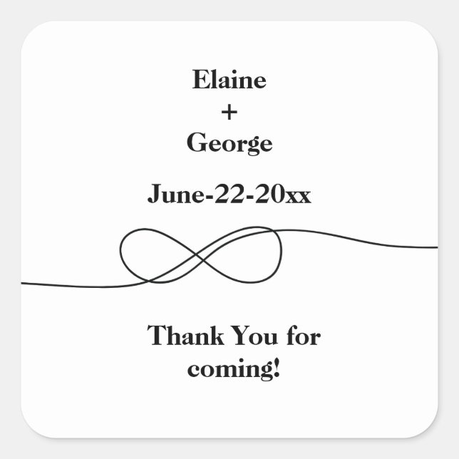 Autocollant infini blanc et noir (Devant)