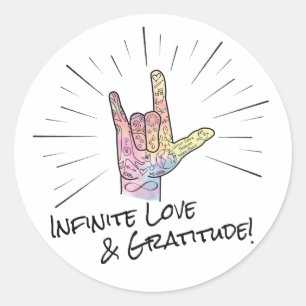 Autocollant infini d'amour et de gratitude