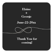 Autocollant infini noir et blanc