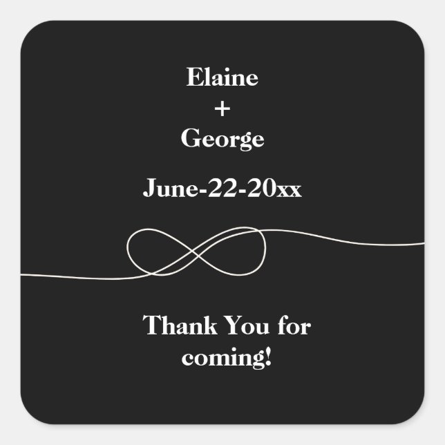 Autocollant infini noir et blanc (Devant)