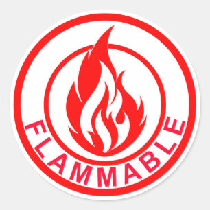 Autocollant inflammable de cercle du feu de flamme