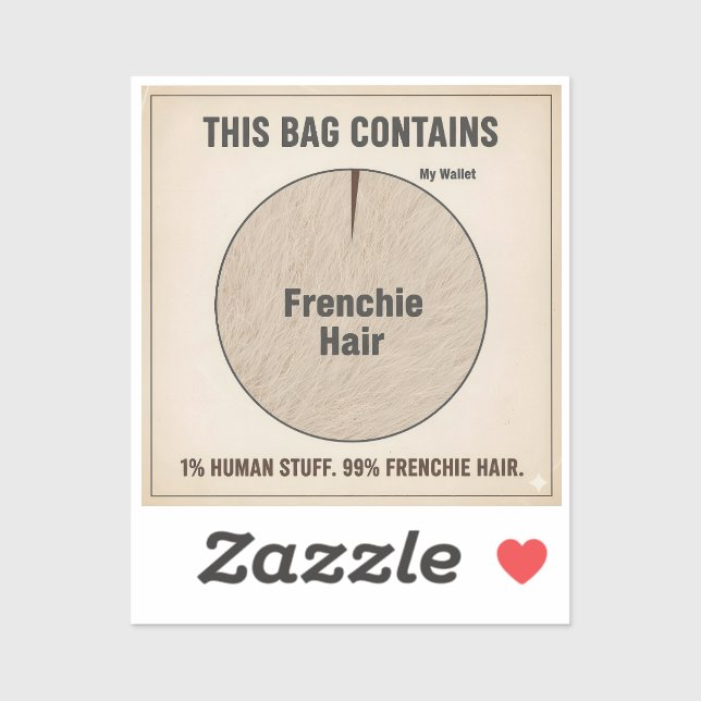 Autocollant infographique drôle de cheveux de Fren (Feuille)