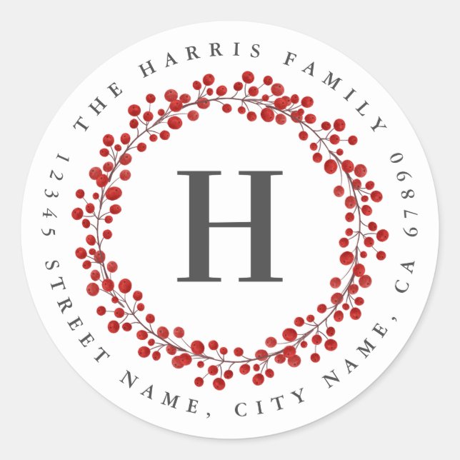 Autocollant initial personnalisé (Devant)