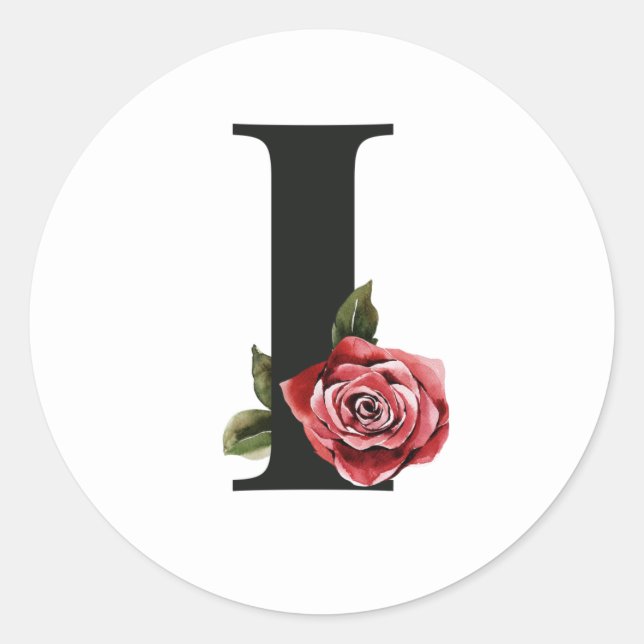 Autocollant initiale des vacances d'hiver lettre I (Devant)