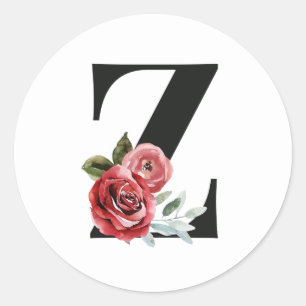 Autocollant initiale des vacances d'hiver lettre Z