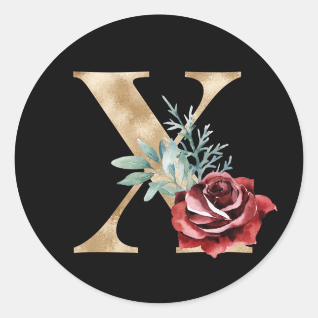 Autocollant initiale vacances d'hiver lettre X