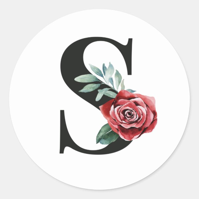 Autocollant initiales des vacances d'hiver lettre  (Devant)