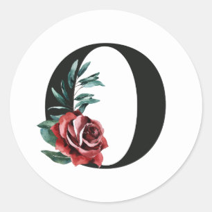 Autocollant initiales vacances d'hiver lettre O