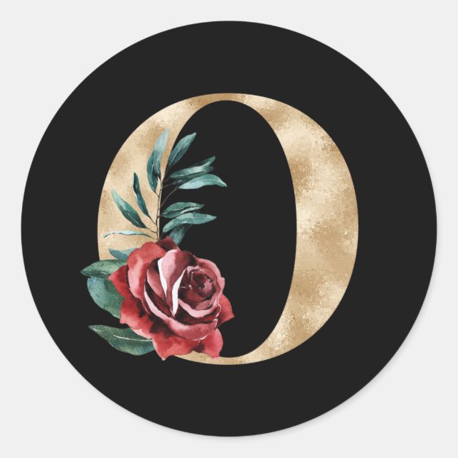 Autocollant initiales vacances d'hiver lettre O (Devant)