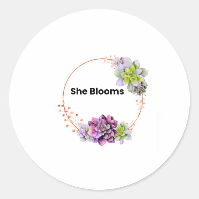 Autocollant Inspiration Fleur Féminine Elle Fleuri (Devant)