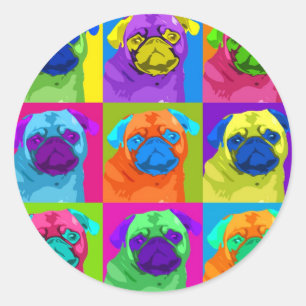 autocollant inspiré de cercle de carlin