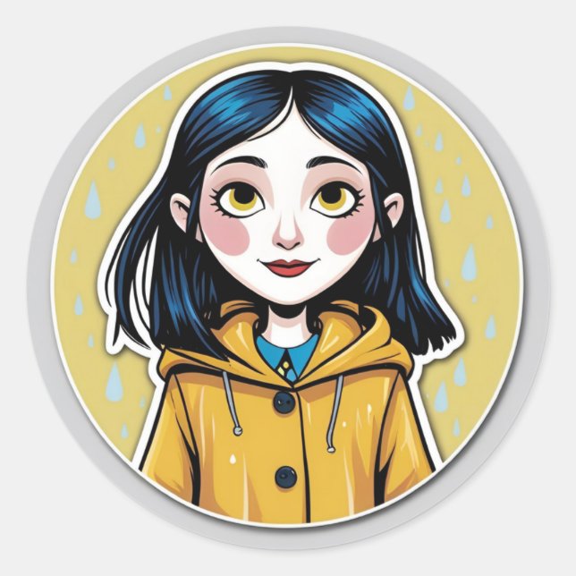 Autocollant inspiré de Coraline (Devant)