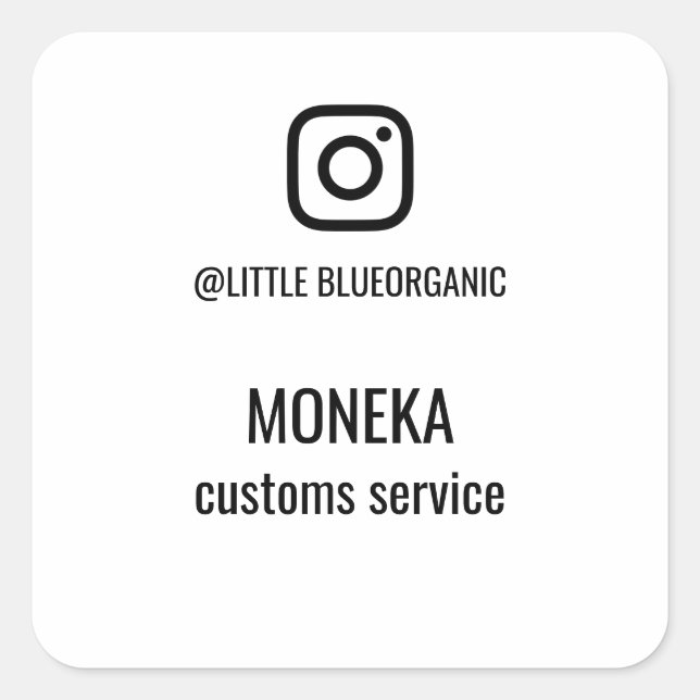 Autocollant Instagram | Votre autocollant Instagra (Devant)