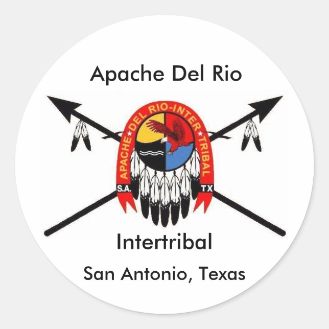 Autocollant intertribal Apache Del Rio de 3 pouces (Devant)