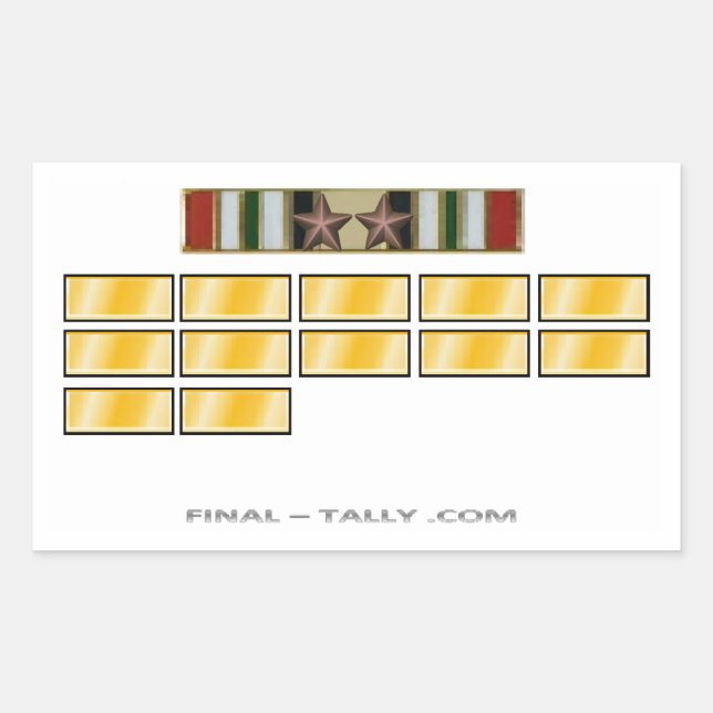 Autocollant Irak 12 mois avec l'étoile de campagne (Devant)