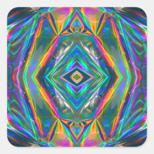 Autocollant iridescent de chrome