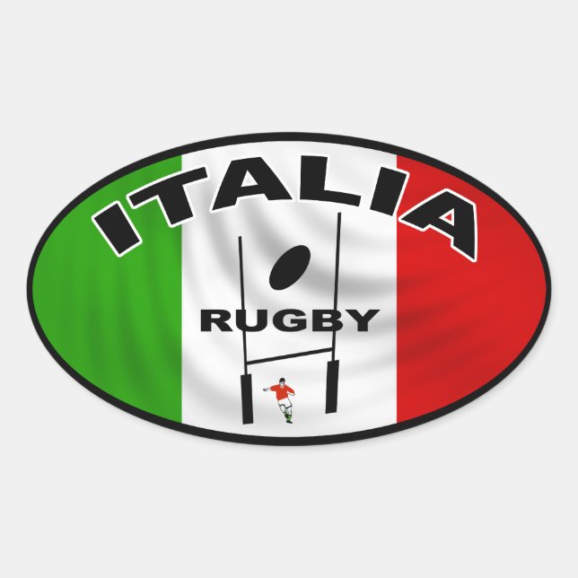 Autocollant Italia Rugby (Devant)