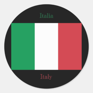 Autocollant italien de drapeau