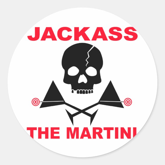 Autocollant - JACKASS, Le Martini (Devant)