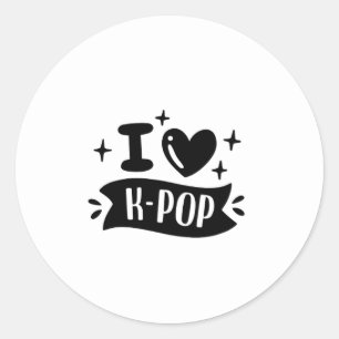 Autocollant J'adore la K-Pop
