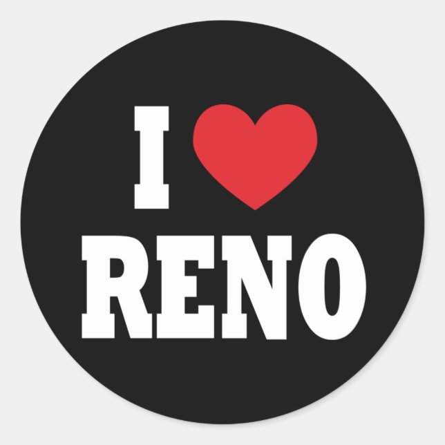 Autocollant J'aime Reno (Devant)