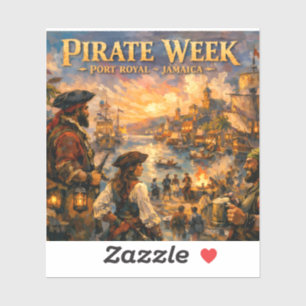 Autocollant Jamaica Pirate week port yoyal