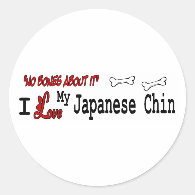 Autocollant japonais Chin (I Love) (Devant)