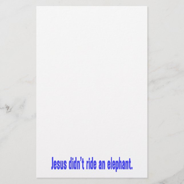 Autocollant Jésus n'a pas monté un éléphant (Devant)