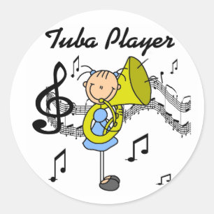 Autocollant Joueur de Tuba