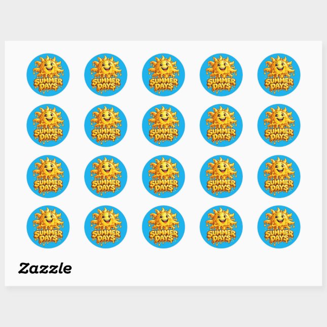Autocollant Journées d'été (Feuille)