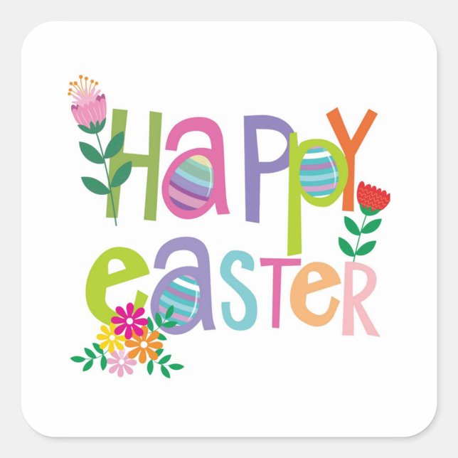 Autocollant Joyeuses Pâques (Happy Easter Holiday Stickers!)