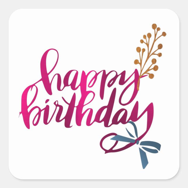 Autocollant Joyeux Anniversaire  (Devant)