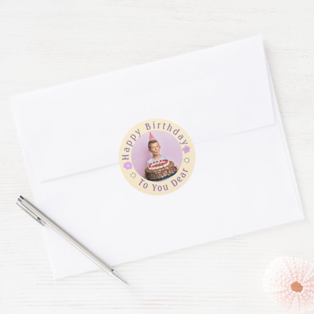 Autocollant joyeux anniversaire (Enveloppe)