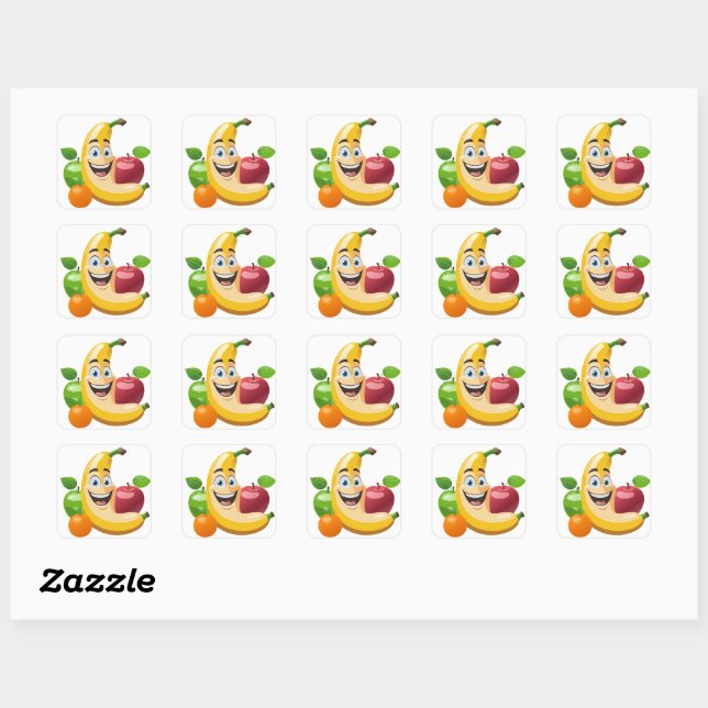 Autocollant Joyeux Bouquet De Fruits (Feuille)