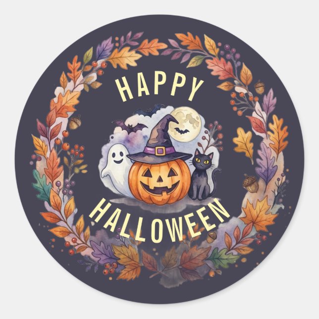 Autocollant Joyeux Halloween (Devant)