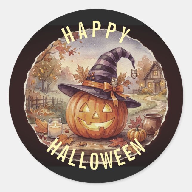 Autocollant Joyeux Halloween (Devant)