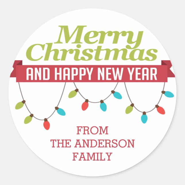 Autocollant Joyeux Noël (Devant)