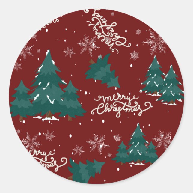 Autocollant Joyeux Noël Arbre (Devant)
