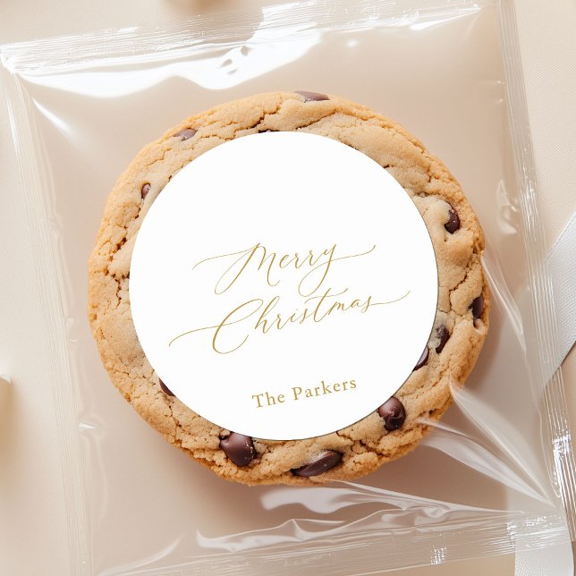 Autocollant Joyeux Noël écriture dorée (Créateur téléchargé)