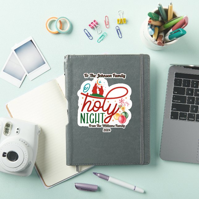 Autocollant Joyeux Noël pour la Sainte Nuit (Couverture iPad)