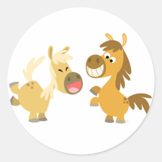 Autocollant joyeux Ponies de dessin
